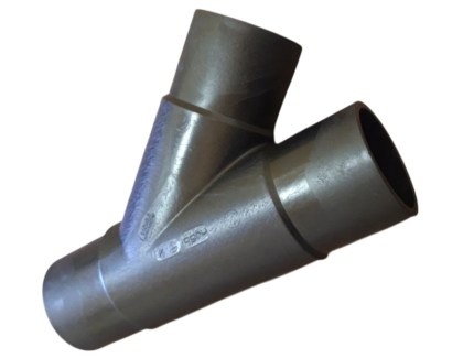 Трійник рівносторонній 45° d 63 мм, литий, SDR17, PE100